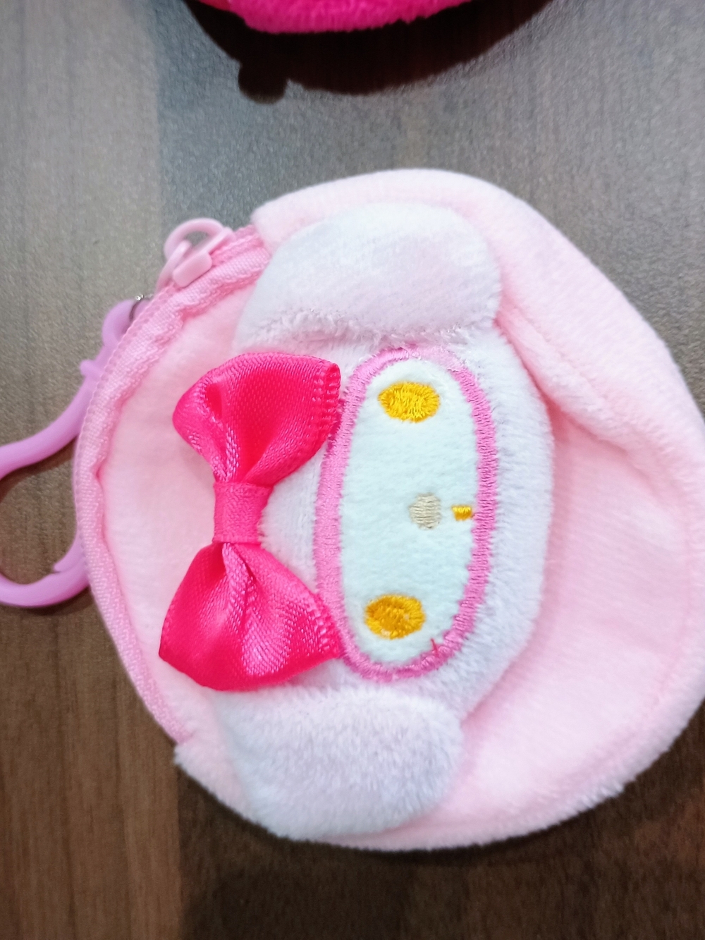 Plush Character Coin Pouches — Pink & Light Pink - Picture 2 of 8